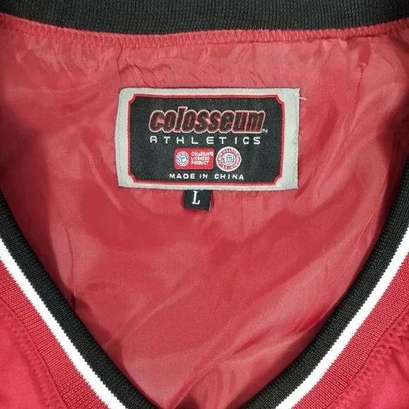 Colosseum Athletics Oklahoma Sooners OU Red Pullover Golf Wind Vest Mens L
